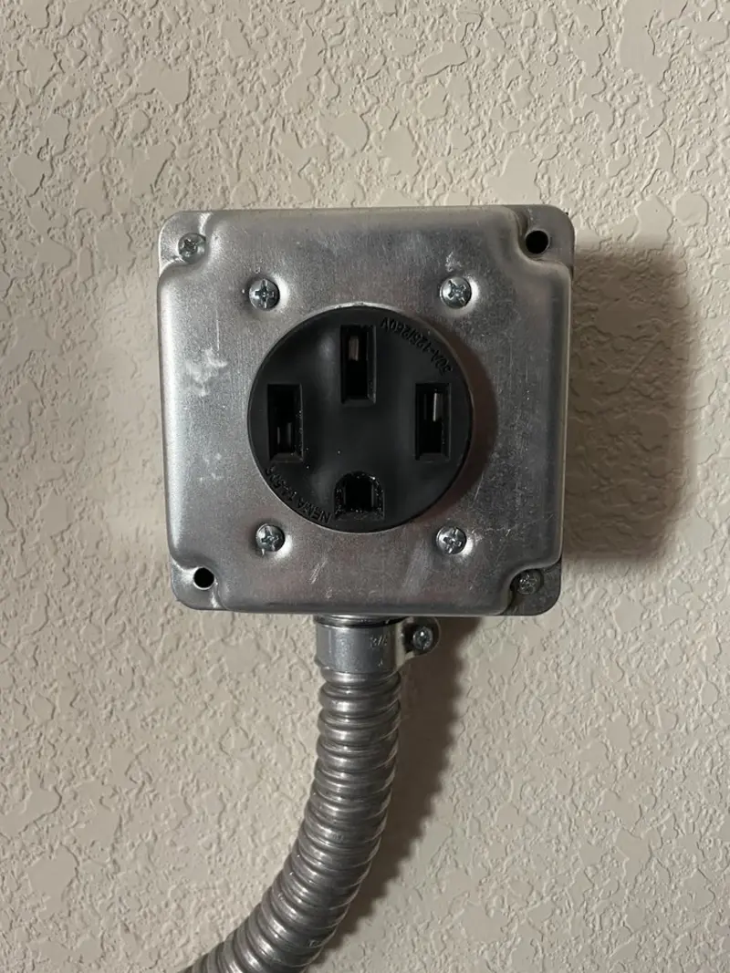 NEMA 14-50 outlet installed for Smart Home Electrical in Harriman